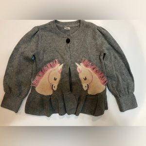 Baby Gap kids- Girl grey unicorn sweater- 4T- long sleeves- NWOT